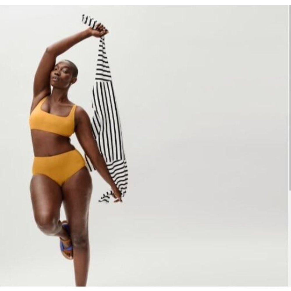 Everlane High-Rise Bikini Bottom—Women’s Small Marigold